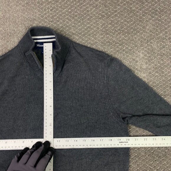 Mizzen + Main Quarter Zip Sweater Men's Small Gray 1/4 Zip Pullover and - Picture 11 of 13